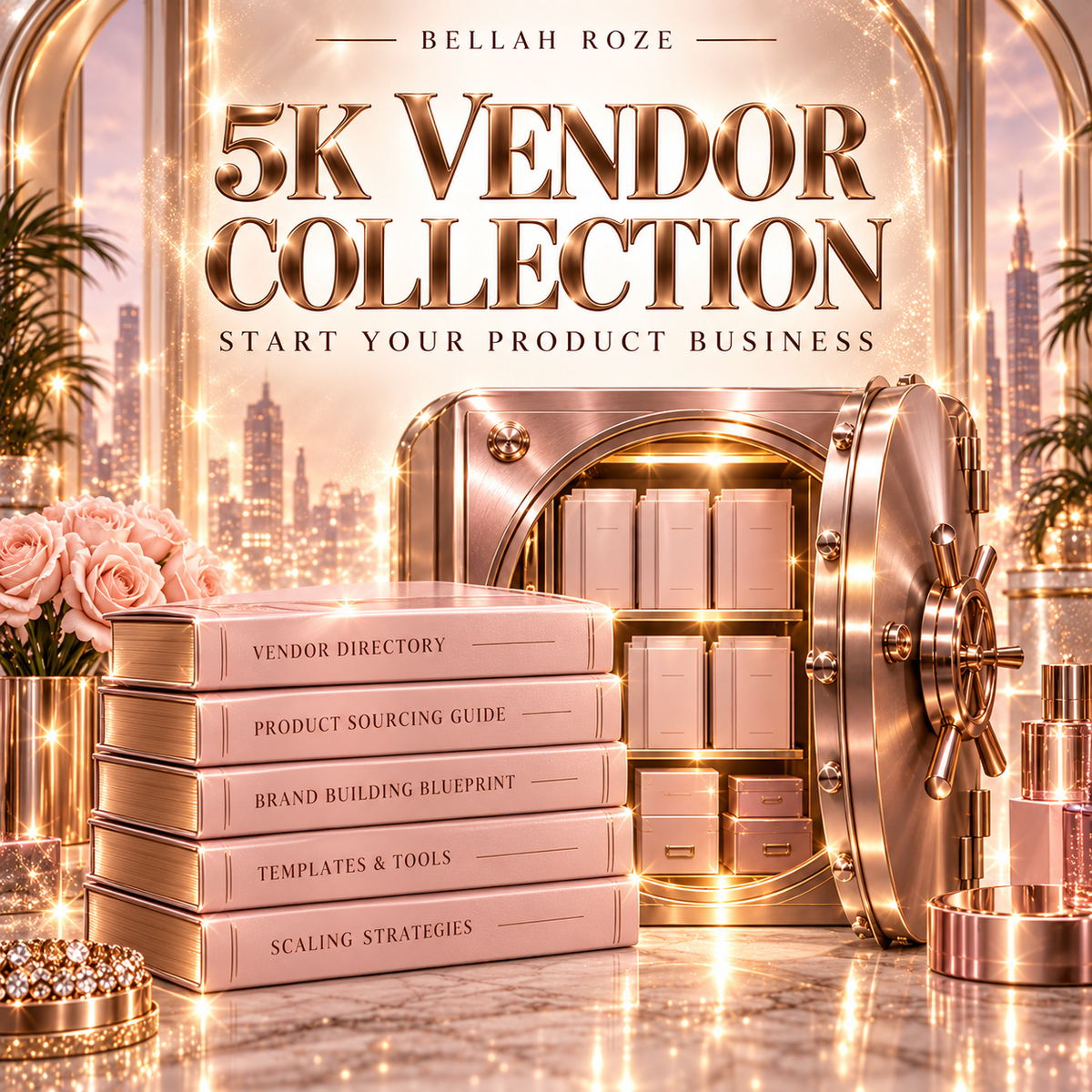 The 5K Vendor Collection — 2026 Edition — Bellah Roze rose-gold digital guide cover